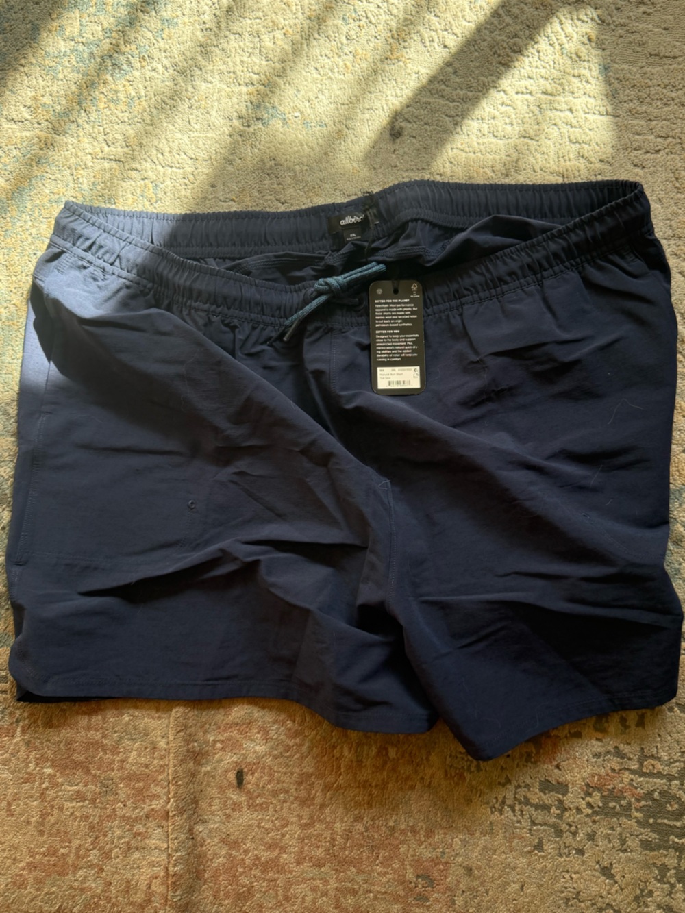 allbirds Navy Drawstring Shorts nwt xxl